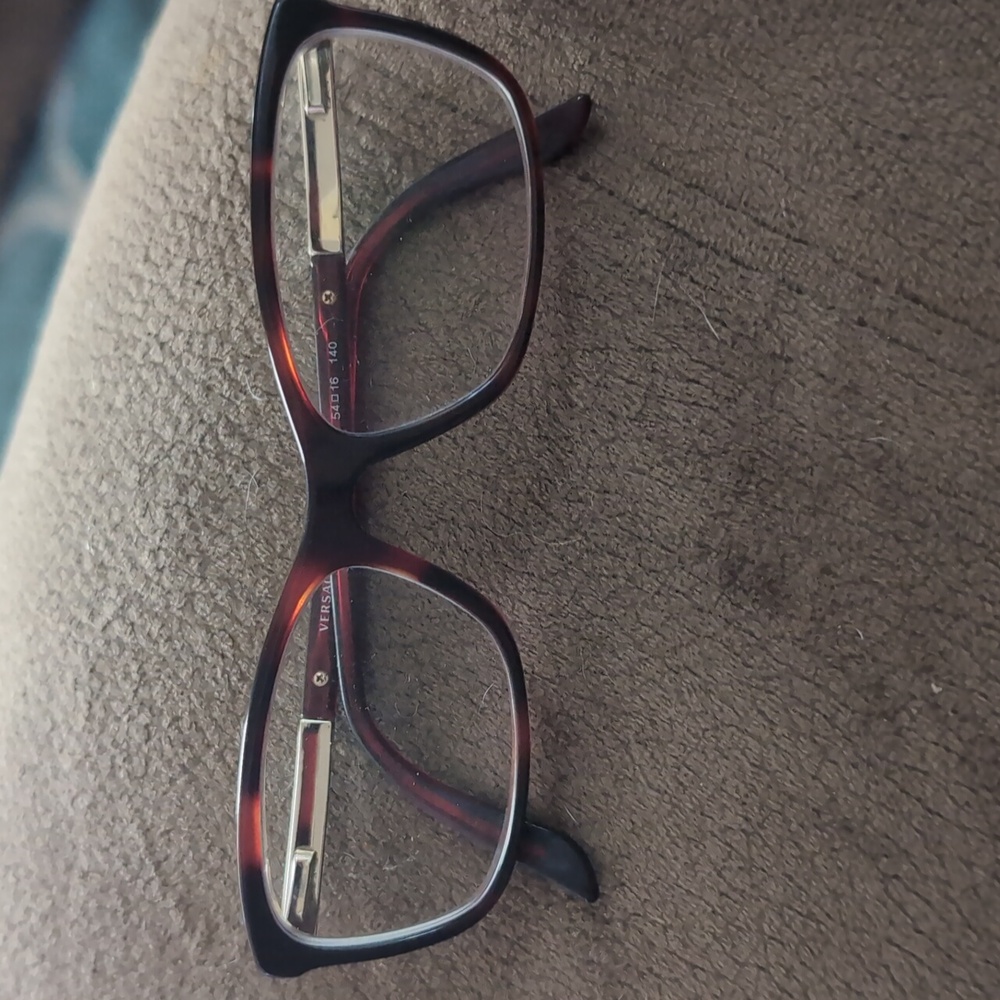 Versace Women's Tortoiseshell Brown and Black Cat-Eye Glasses